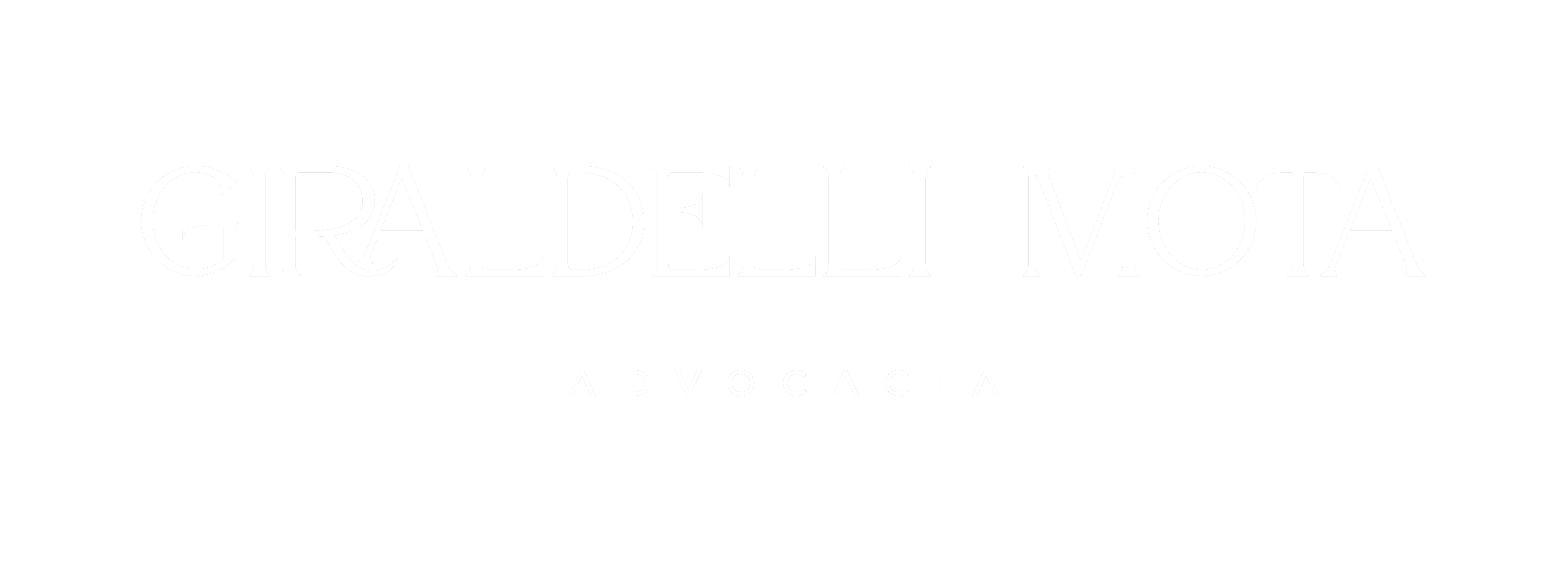 Logo branco da Giraldelli Mota Advocacia